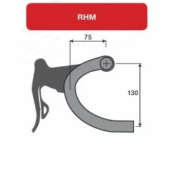 Deda-elementi Deda Zero2 RHM Drop Bar - Polished-on-Black (POB) -Singlespeed Verkaufsgeschäft Deda Zero2 RHM 2