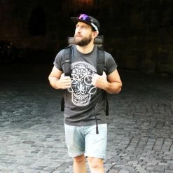 SMParts. SM-Parts T-Shirt "Skull" Heather Grey -Singlespeed Verkaufsgeschäft SM Parts Skull T grey 1